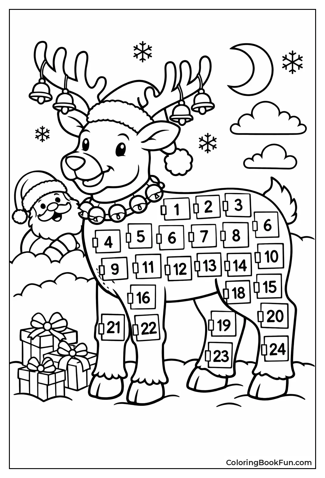 Reindeer Advent Calendar Doors