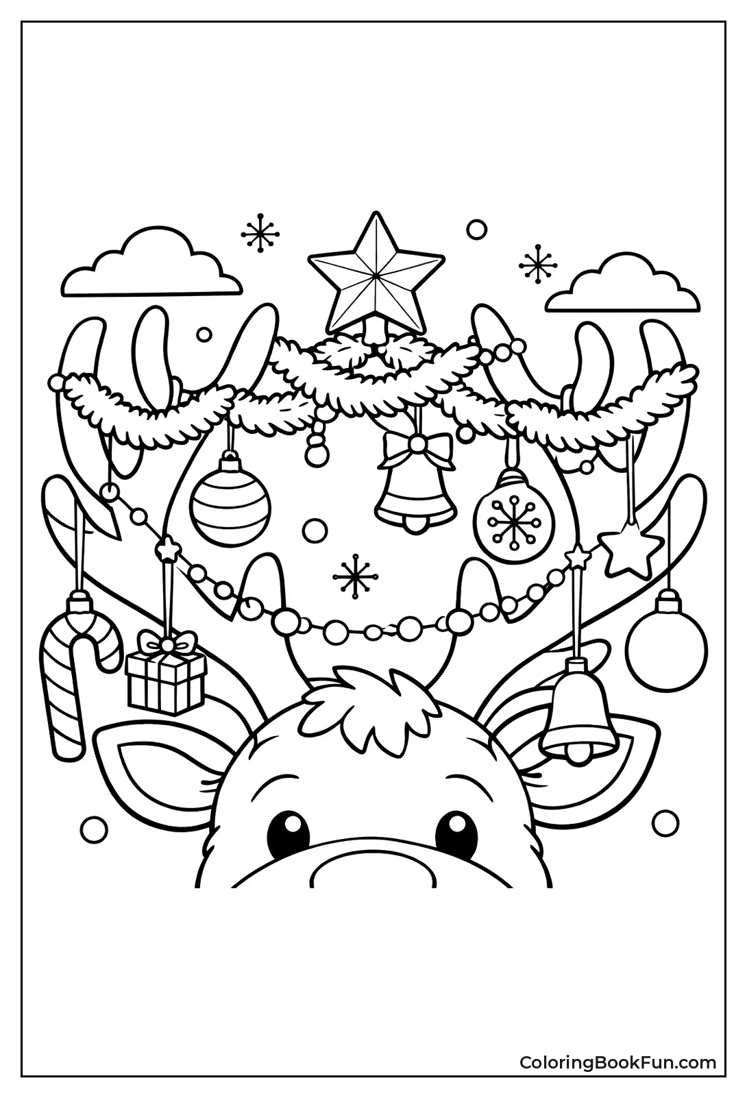 Antlers Decorated with Ornaments