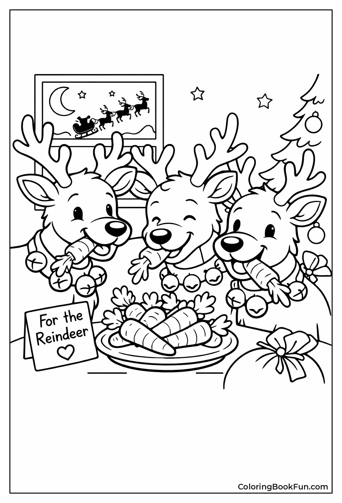 Reindeer Munching on Carrots