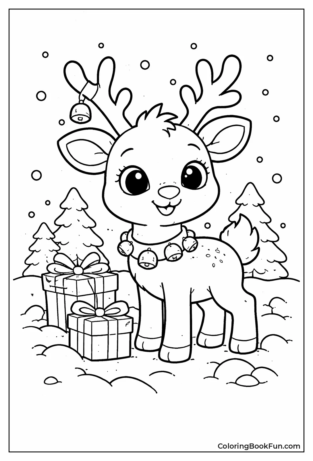 Cute Baby Reindeer Big Eyes