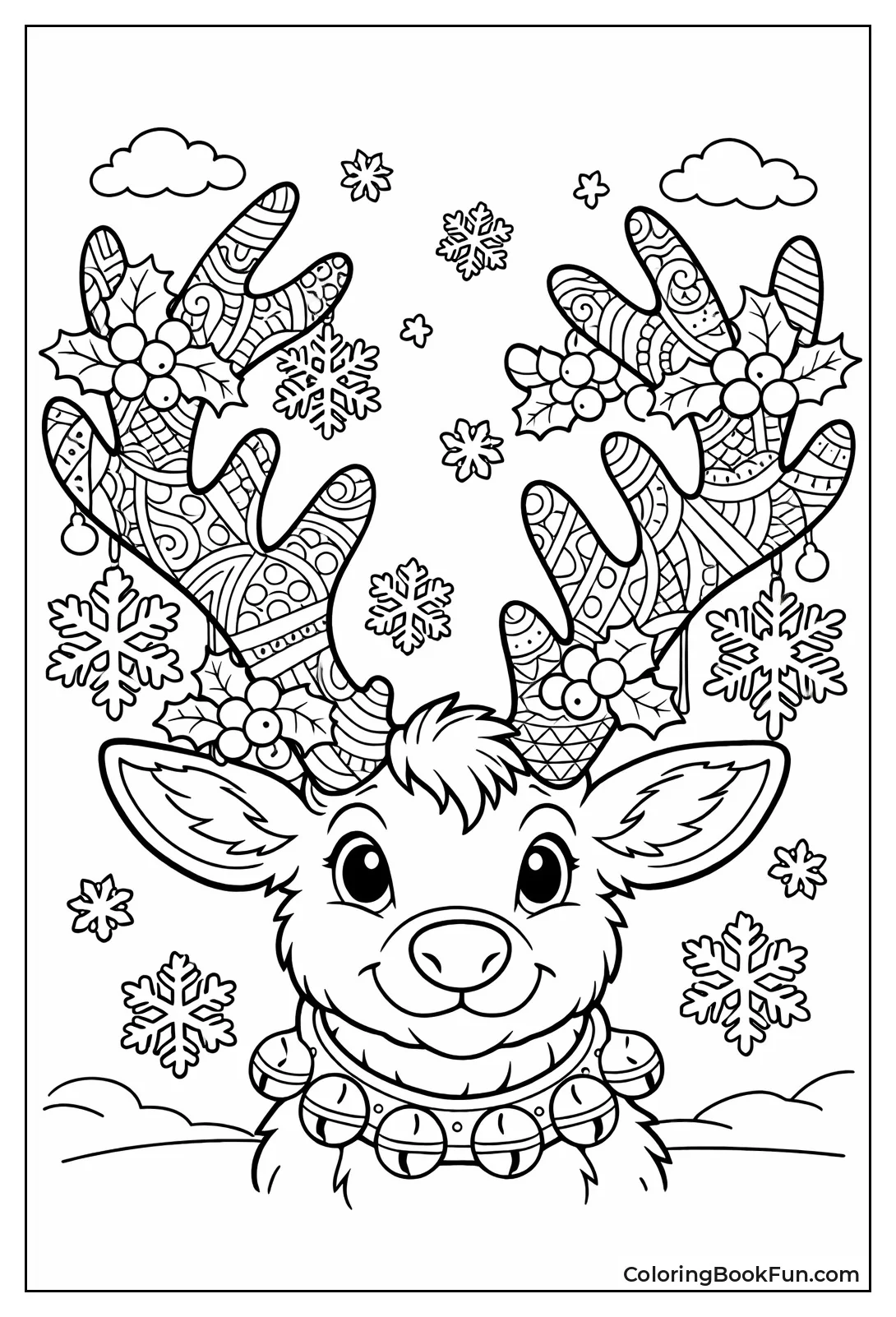 Patterned Antlers Close-Up View