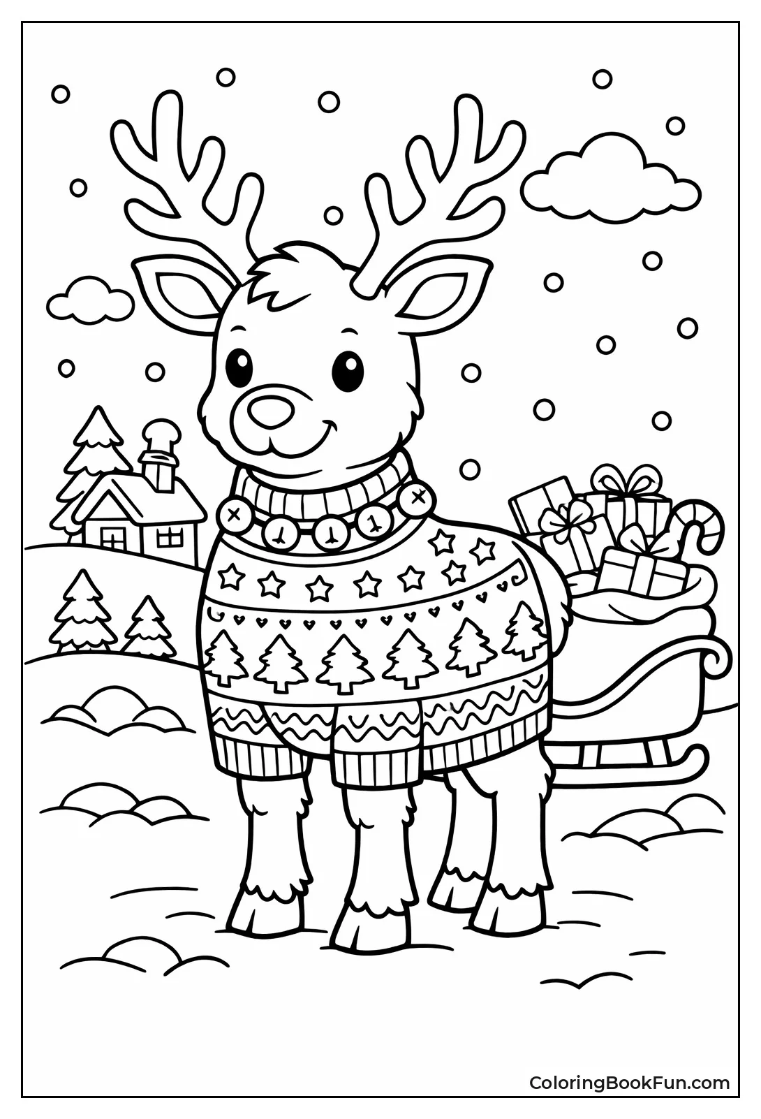 Reindeer in Knitted Sweater