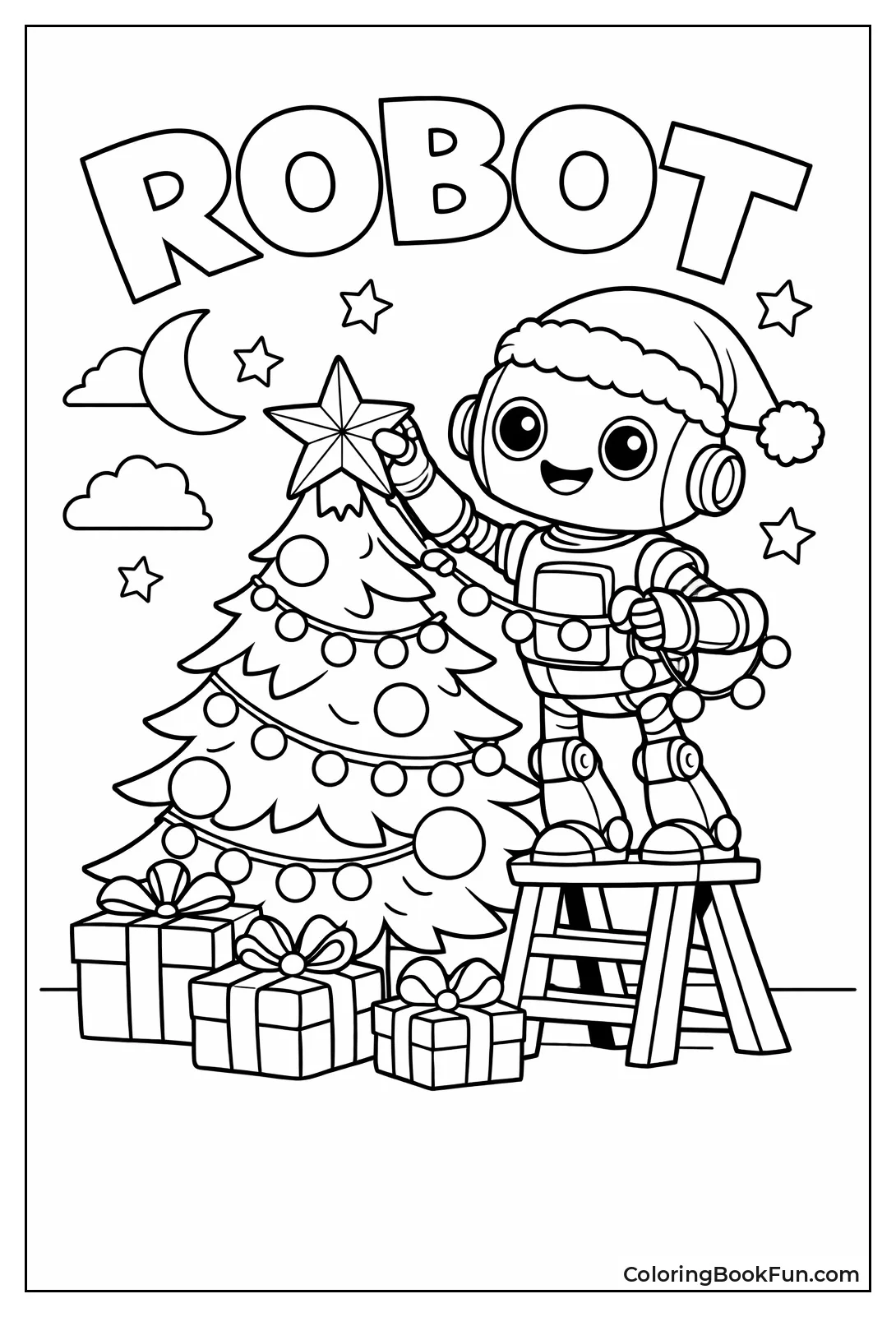 Robot Decorates Christmas Tree