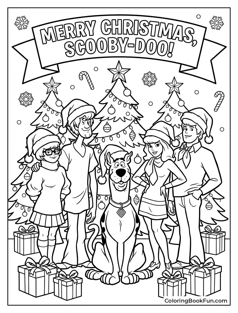 Scooby Wears Santa Hat Festively