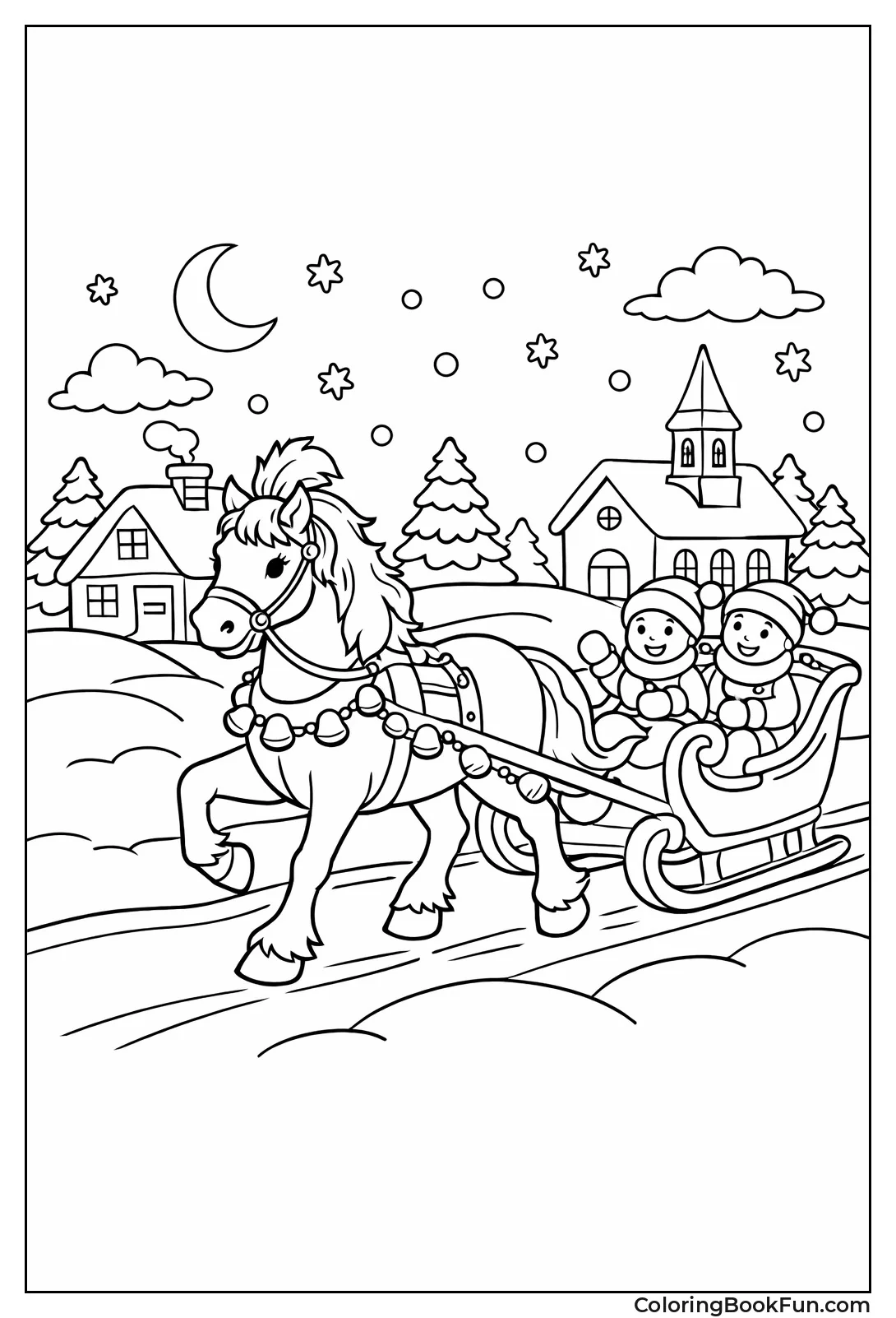 Christmas Sleigh Horse