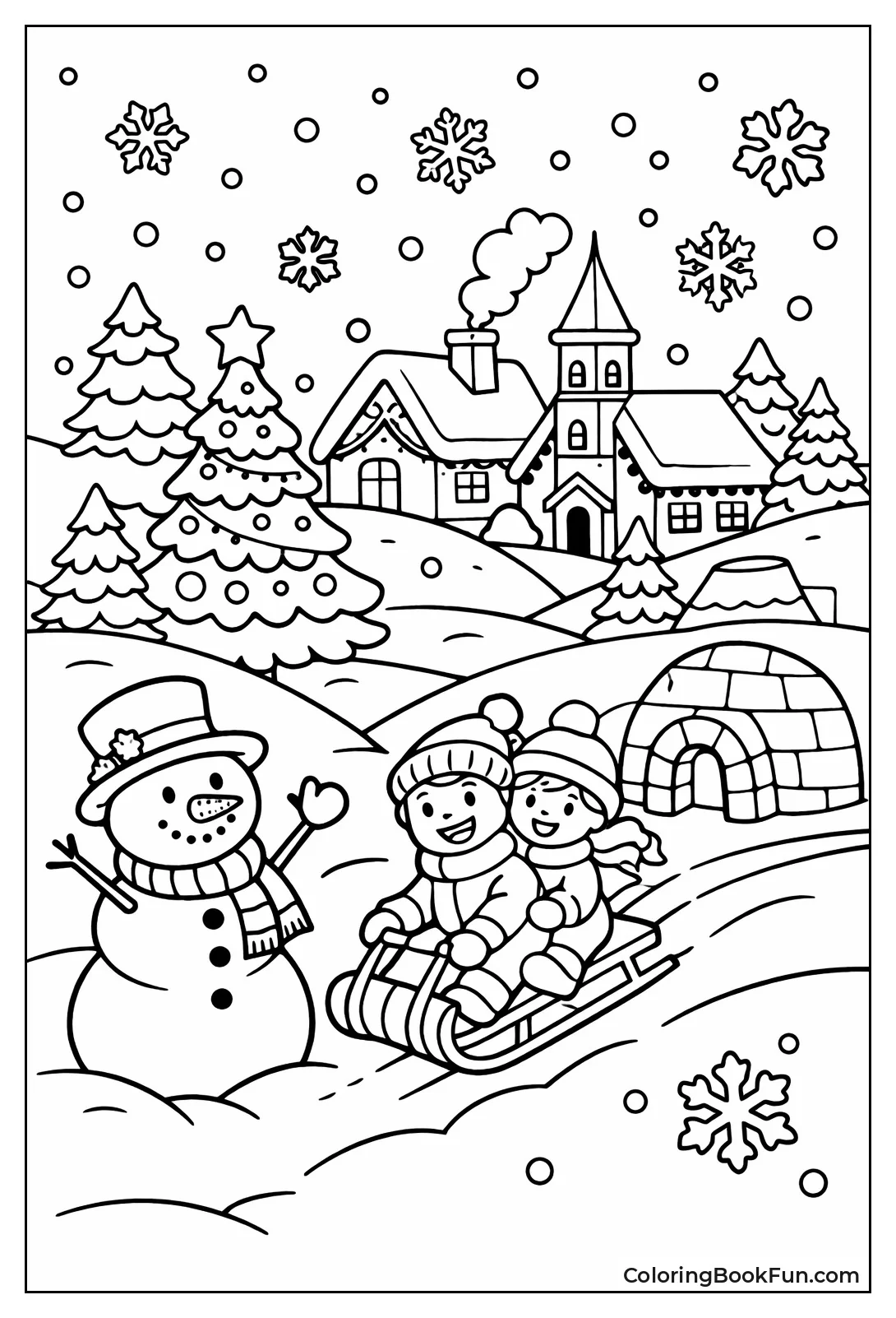 Snowy Christmas Village