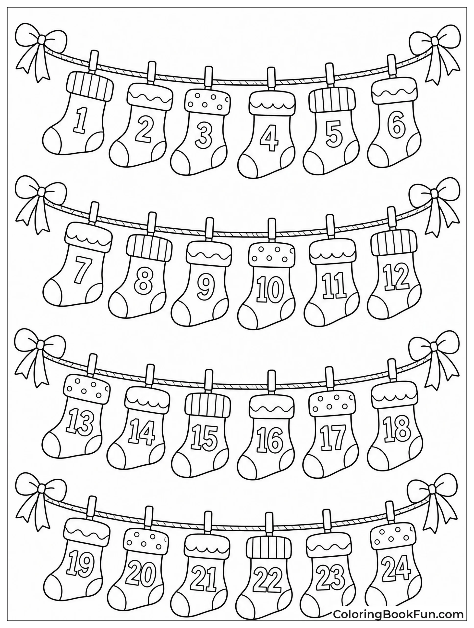 Advent Mini Stockings String