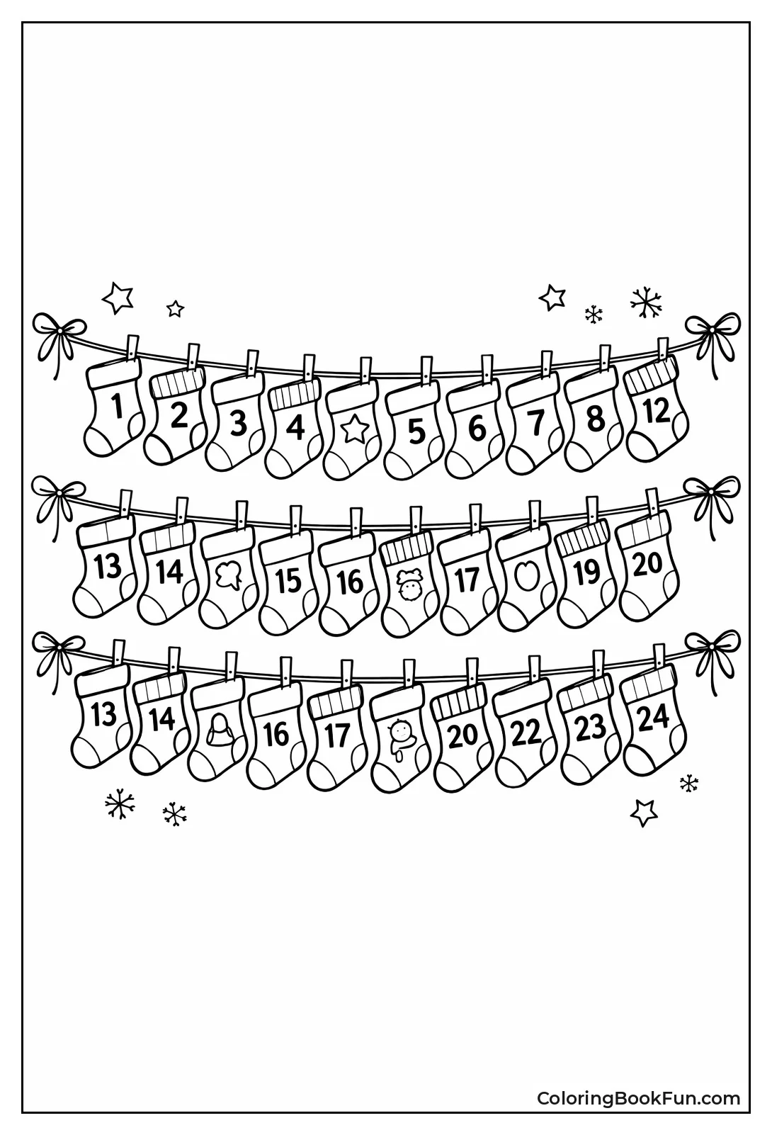 Advent Mini Stockings String