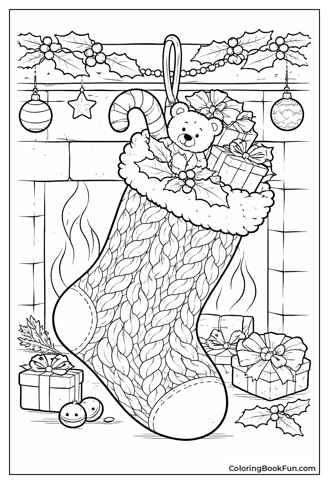 Cable Knit Texture Stocking