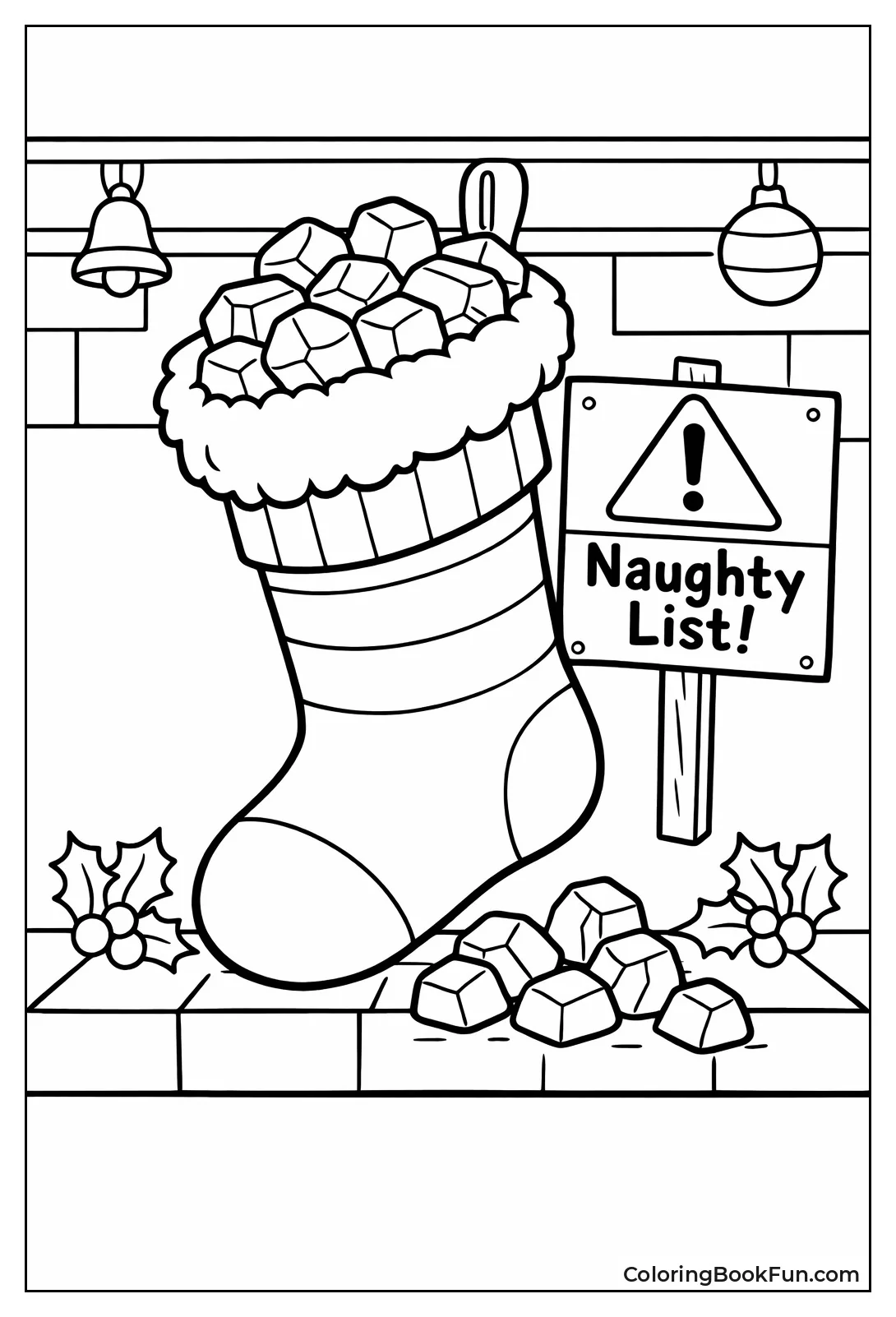 Coal in Naughty Stocking