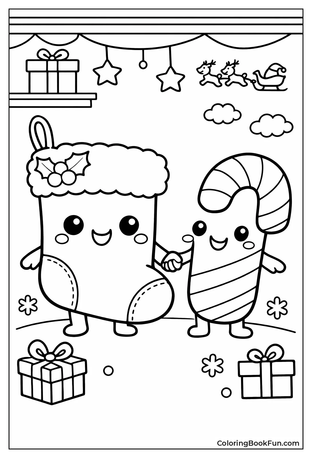 Kawaii Stocking Friends Smile