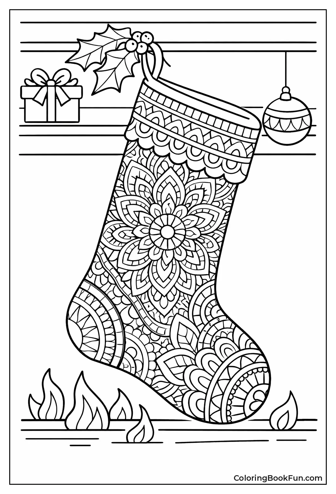 Mandala Design Christmas Stocking