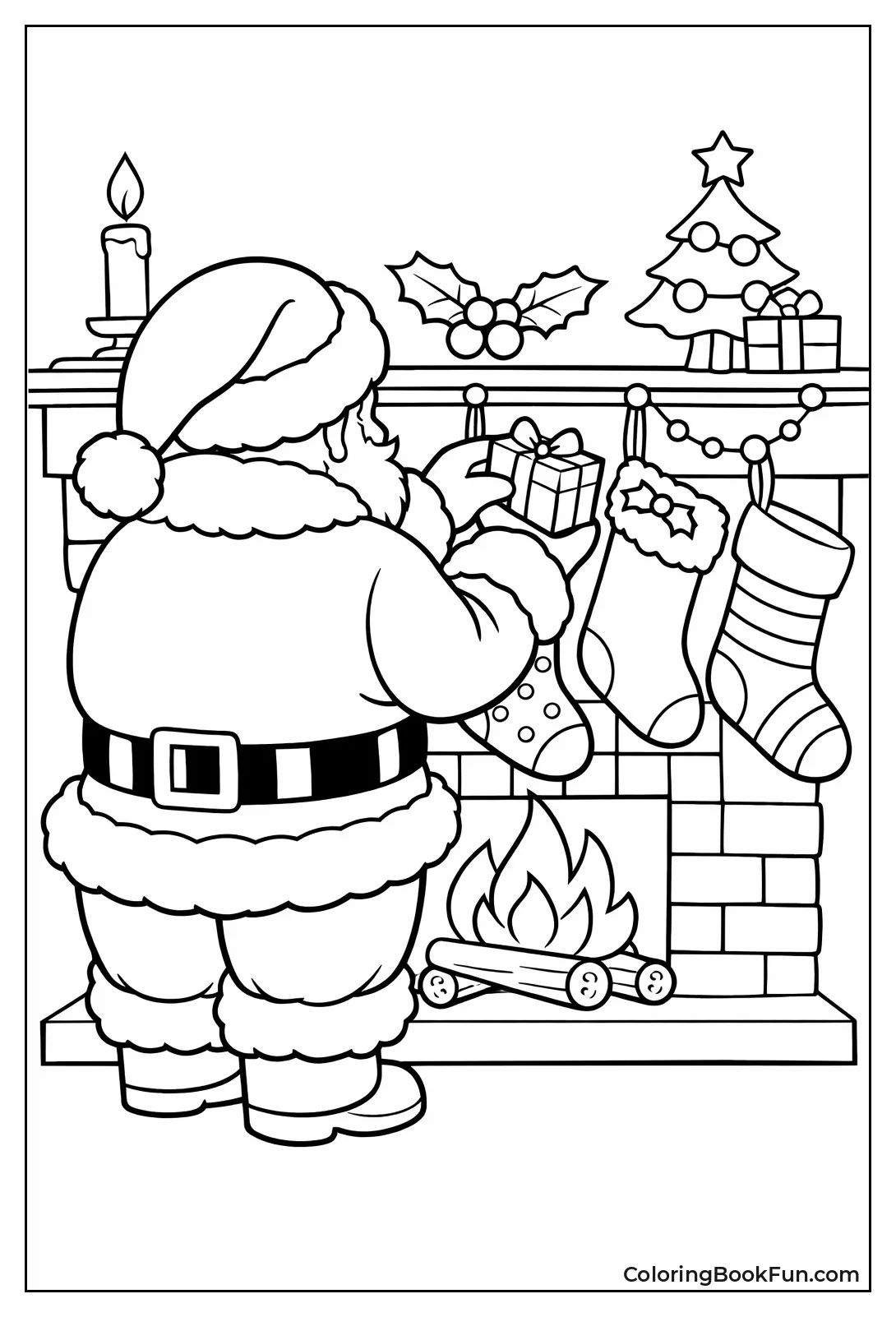 Santa Places Gift Stocking