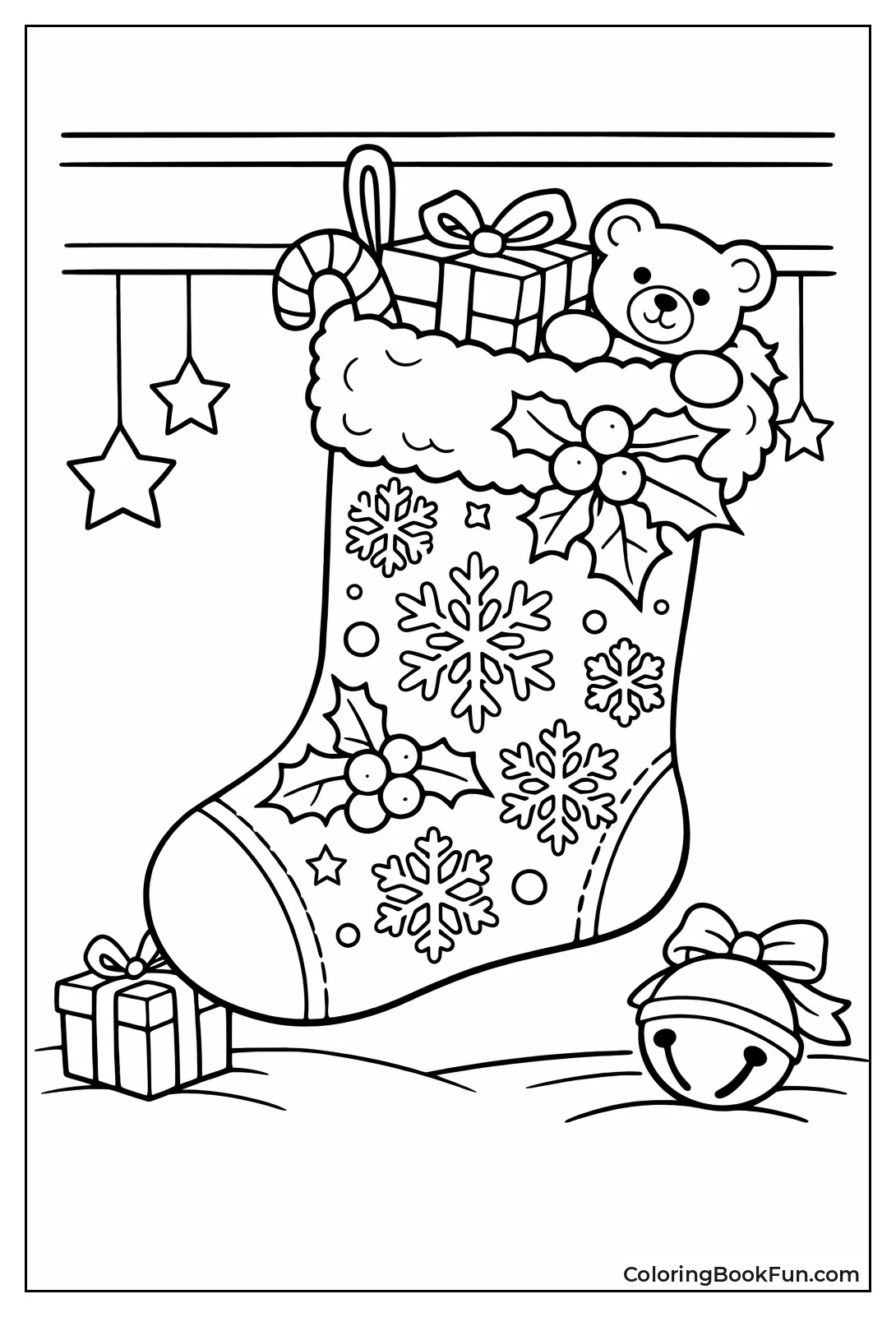 Snowflake Pattern Christmas Stocking