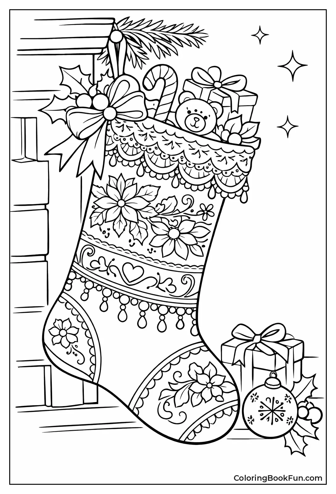 Victorian Lace Flower Stocking