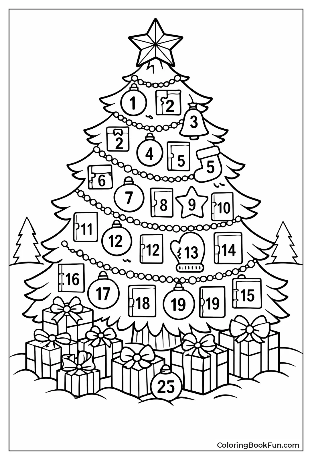 Advent Calendar Tree Doors