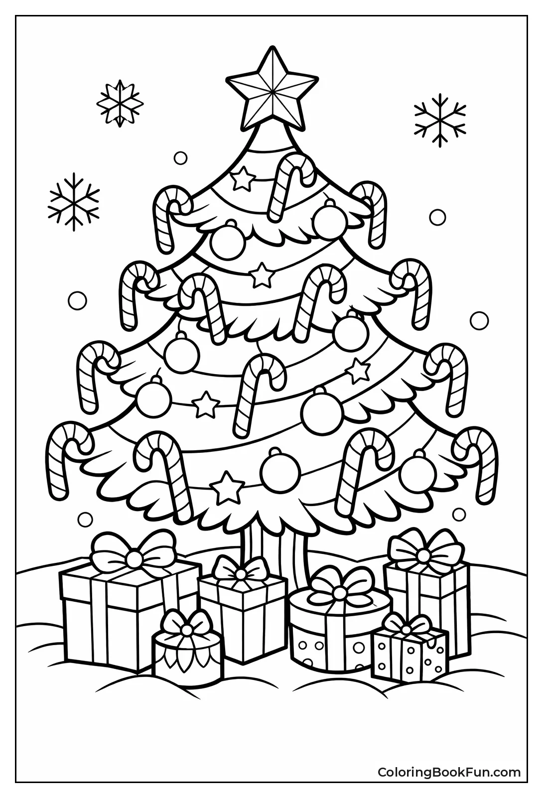 Tree with Candy Cane Branches