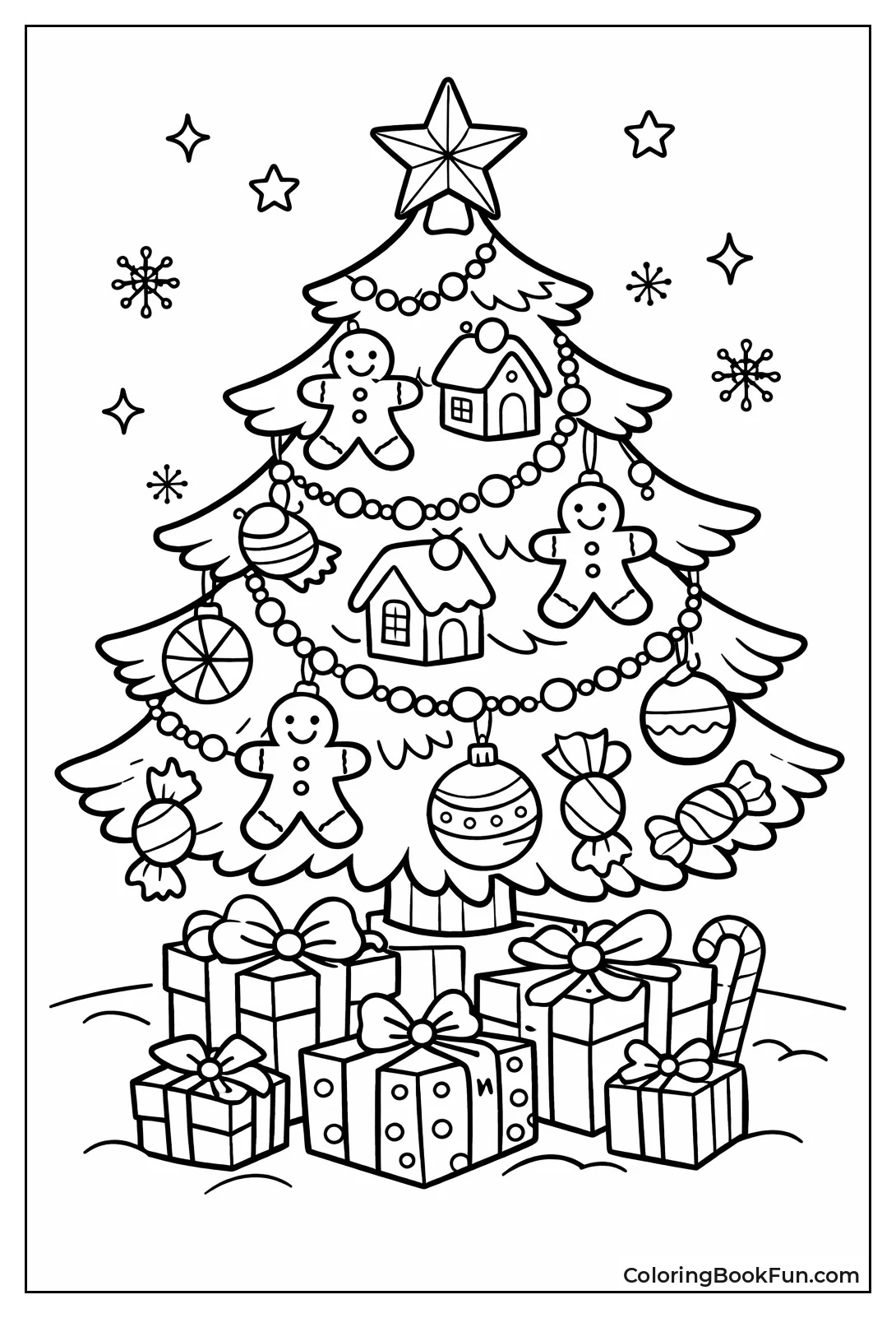 Tree Decorated with Gingerbread