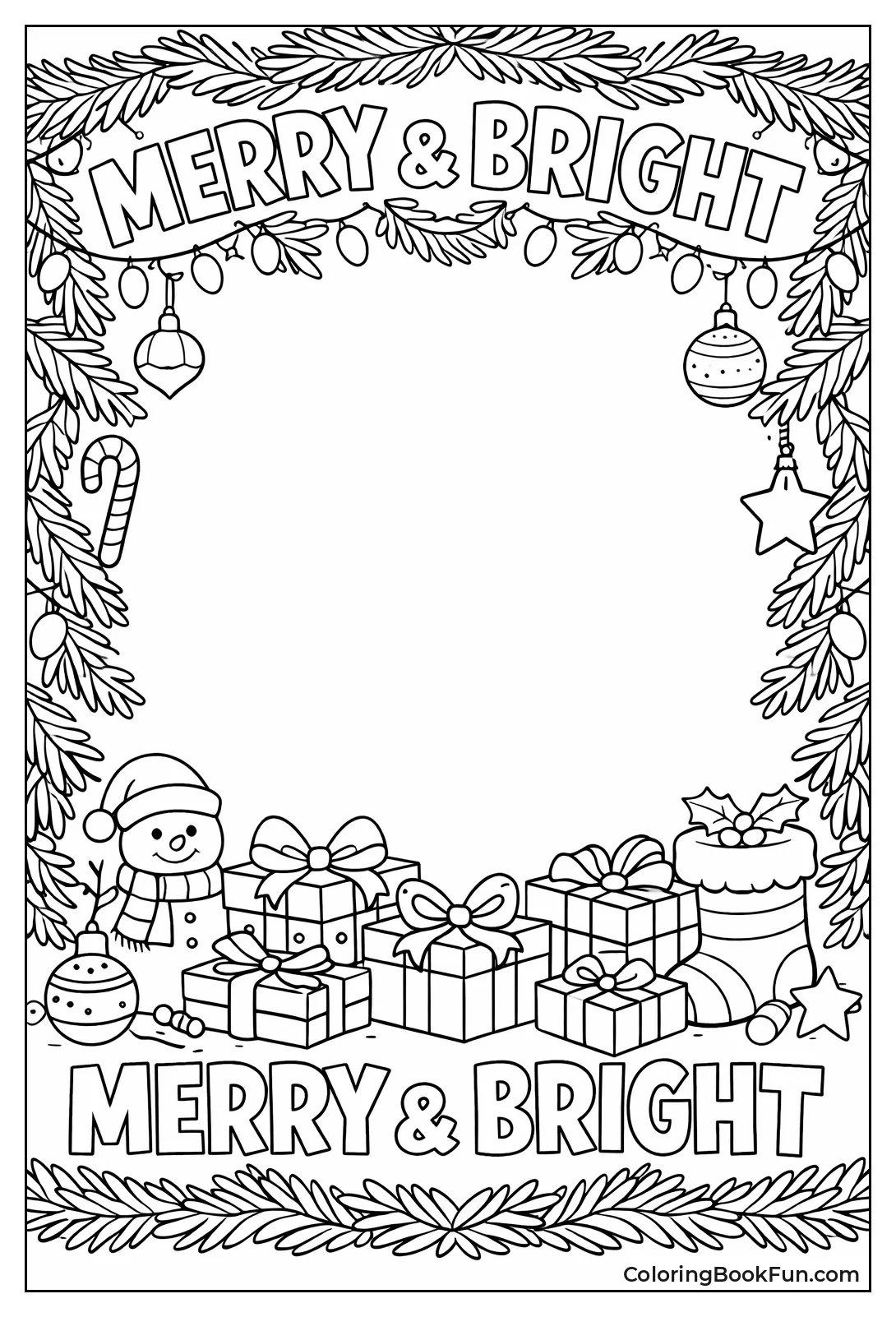 Tree Border with Lights