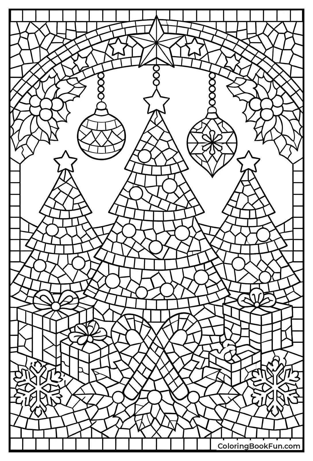 Christmas Tree Ornament Mosaic