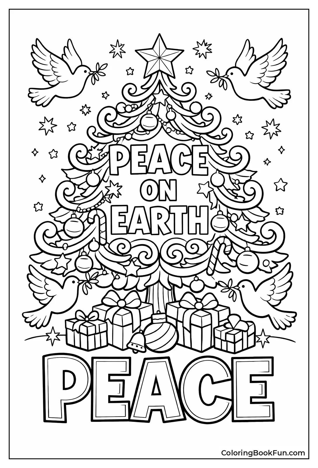 Tree Frame with Doves