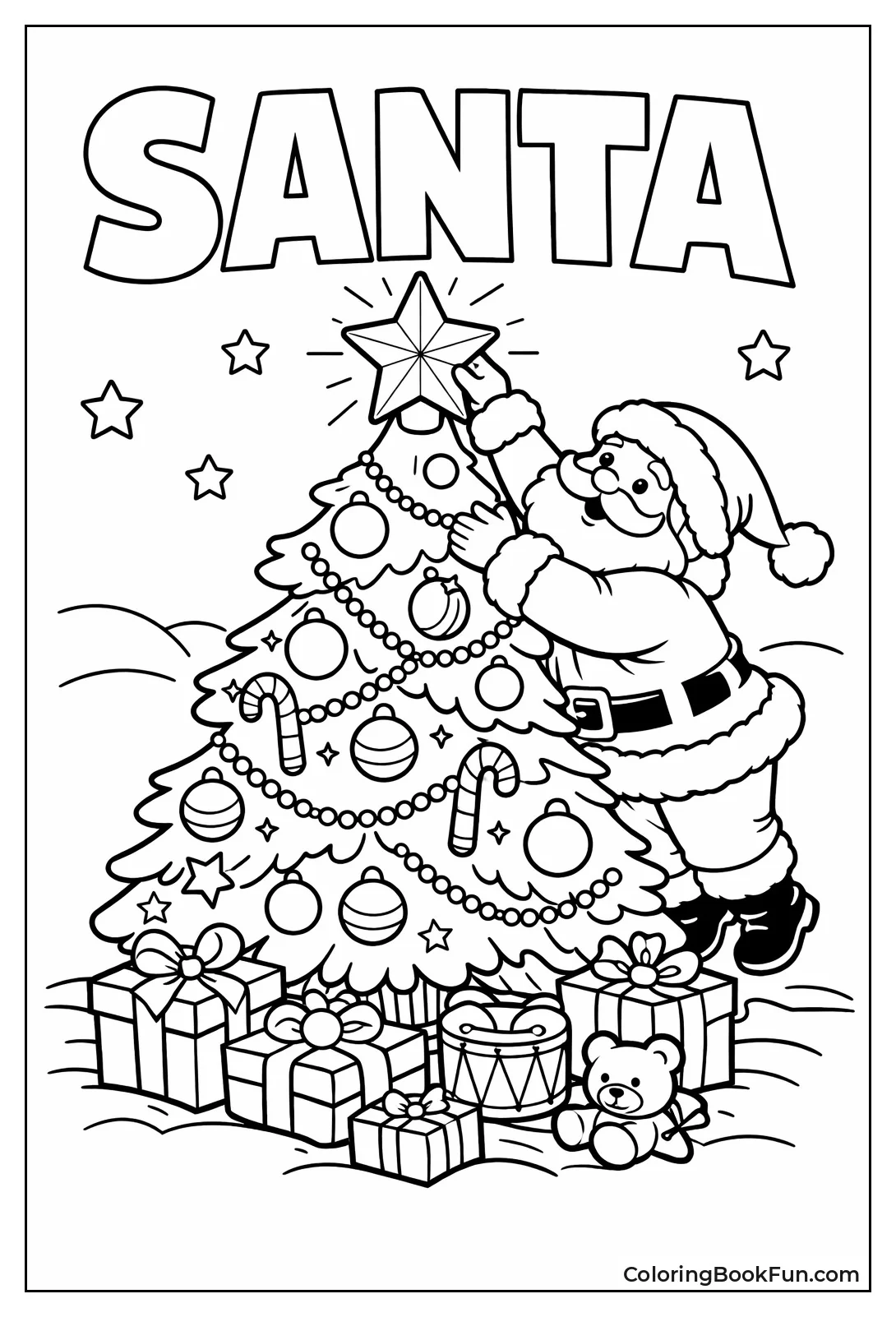 Santa Placing Star Topper