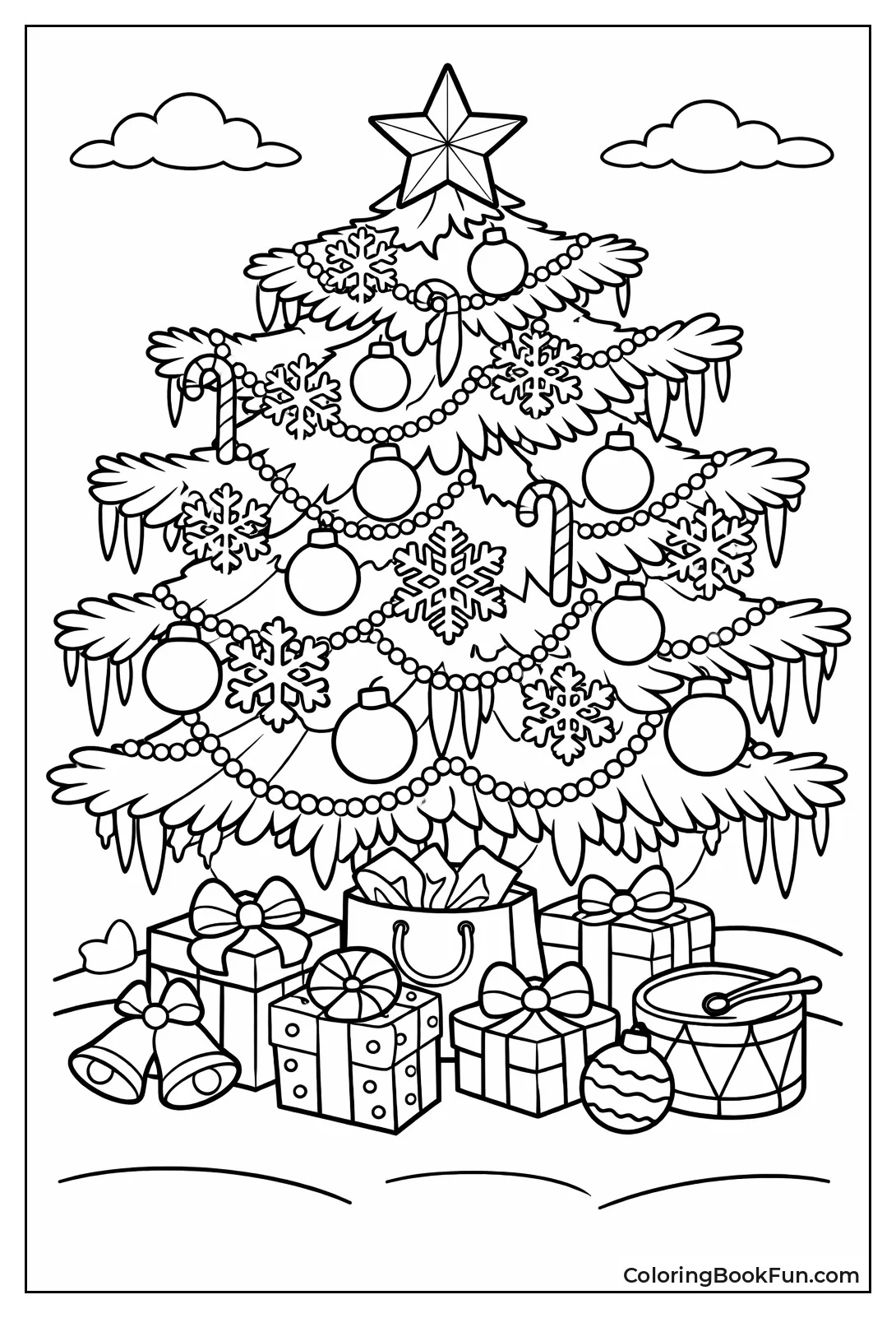 Tree with Snowflake Branches