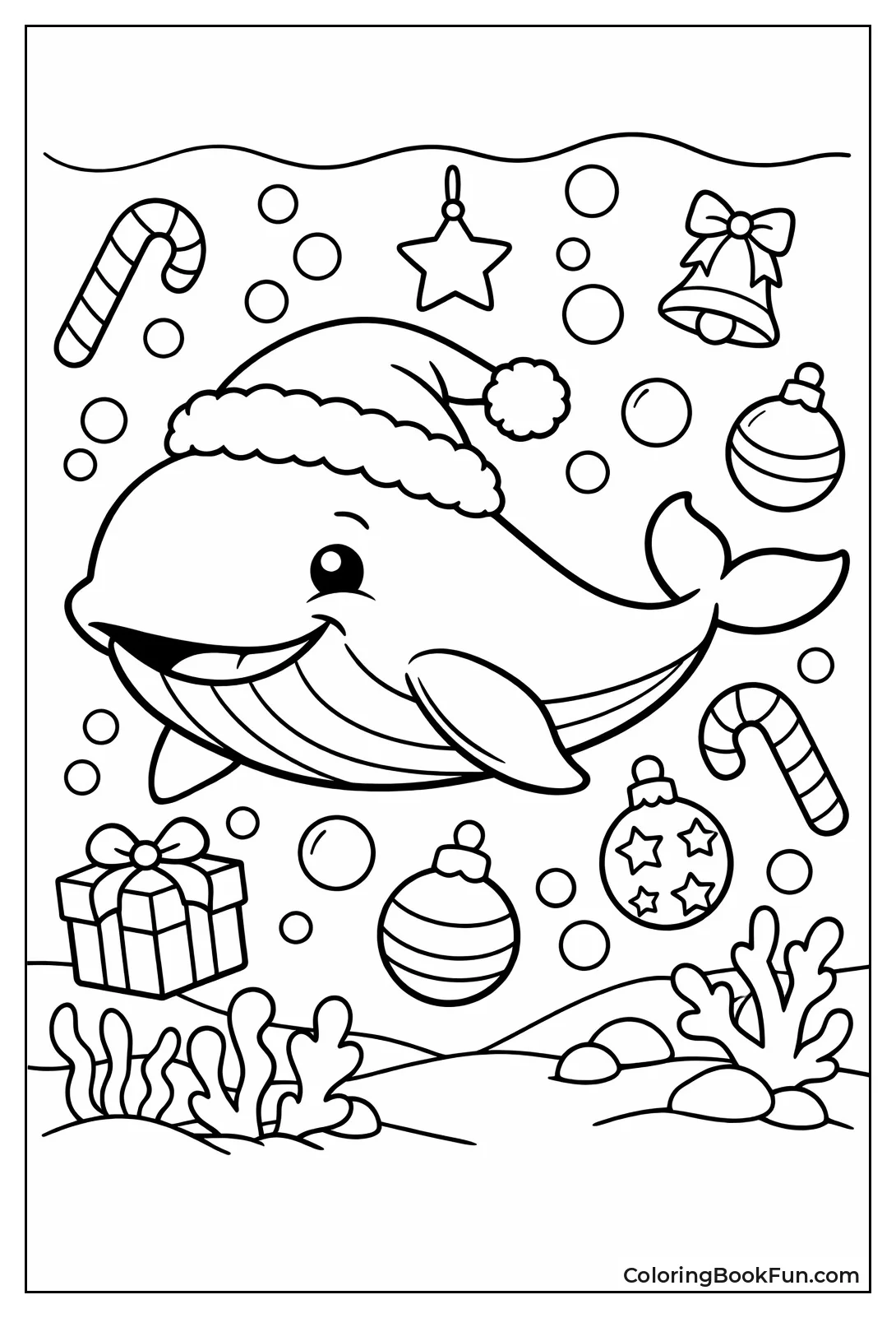 Christmas Whale Ornaments