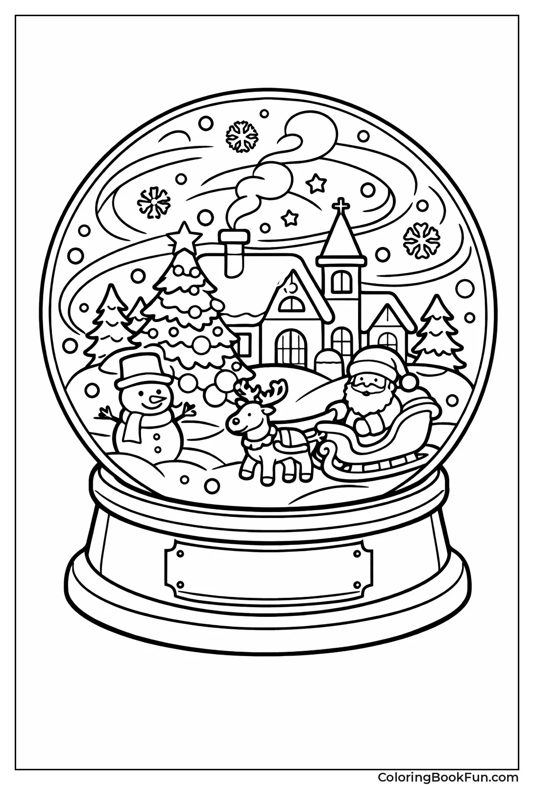 Snow Globe Shakes Village