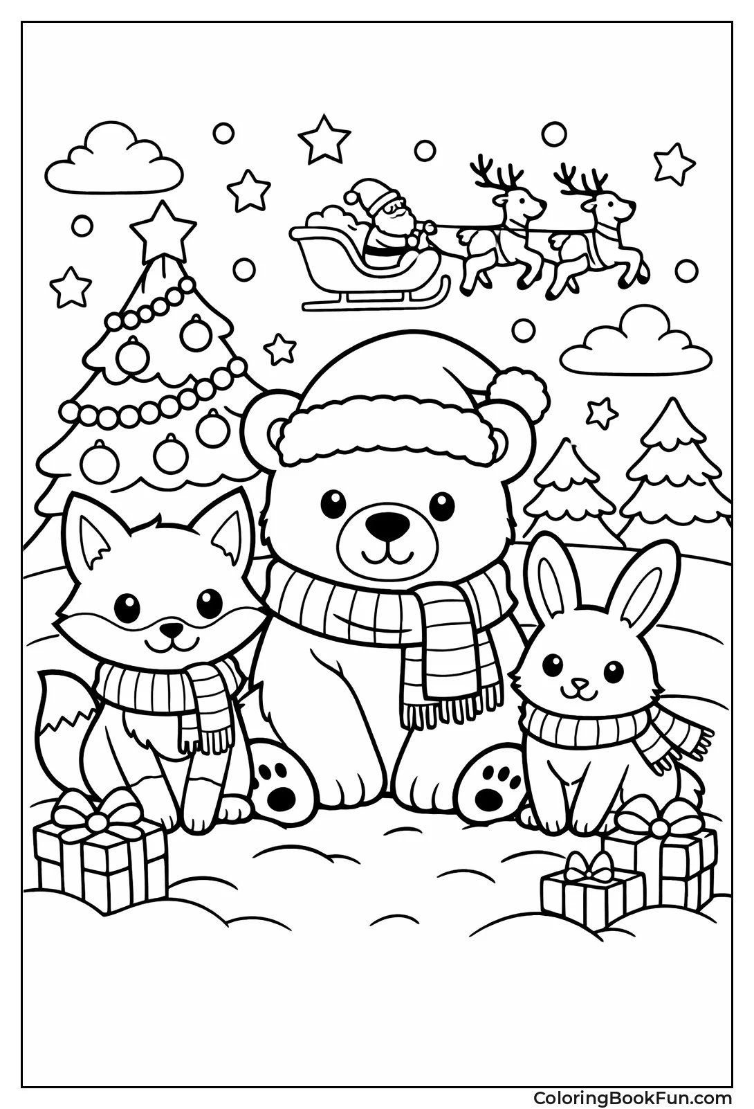 Animals Snuggle in Snow