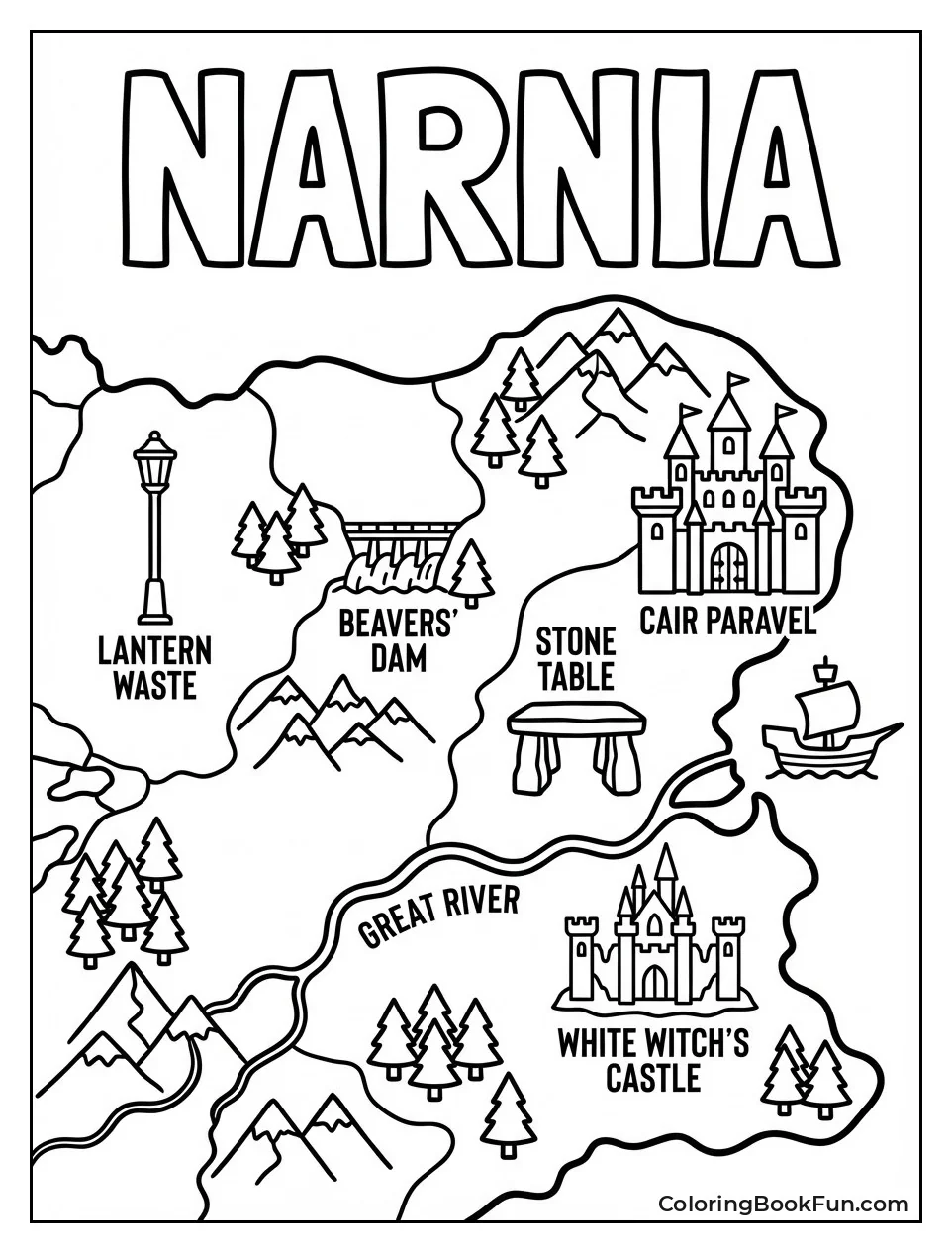 Narnia Map Outline