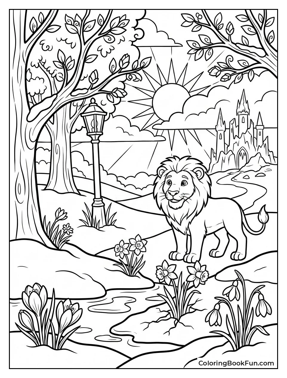 Spring Blooms over Snow