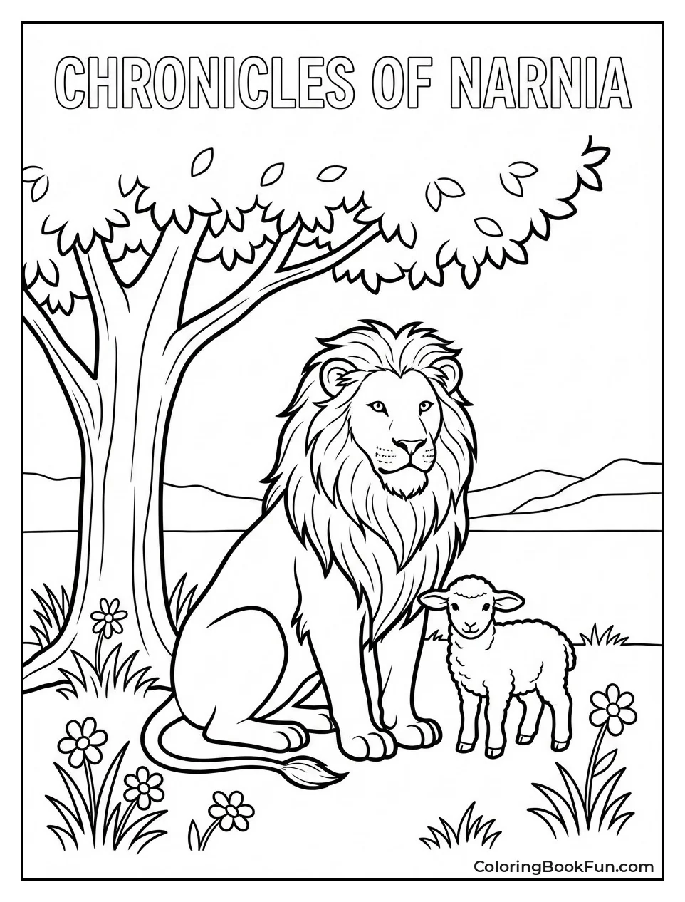 Aslan with Little Lamb