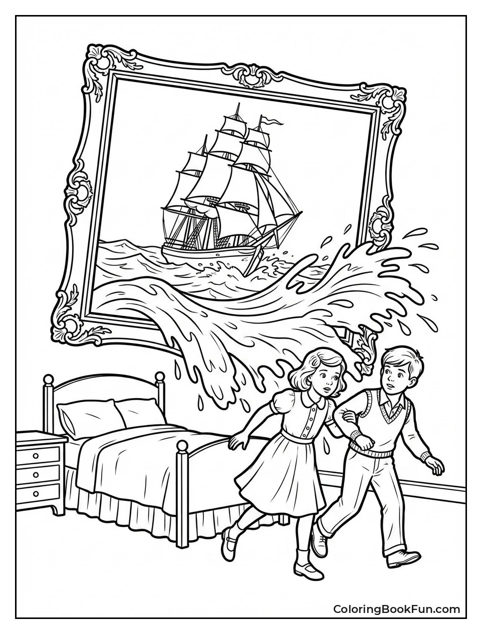 Kids Jump through Painting