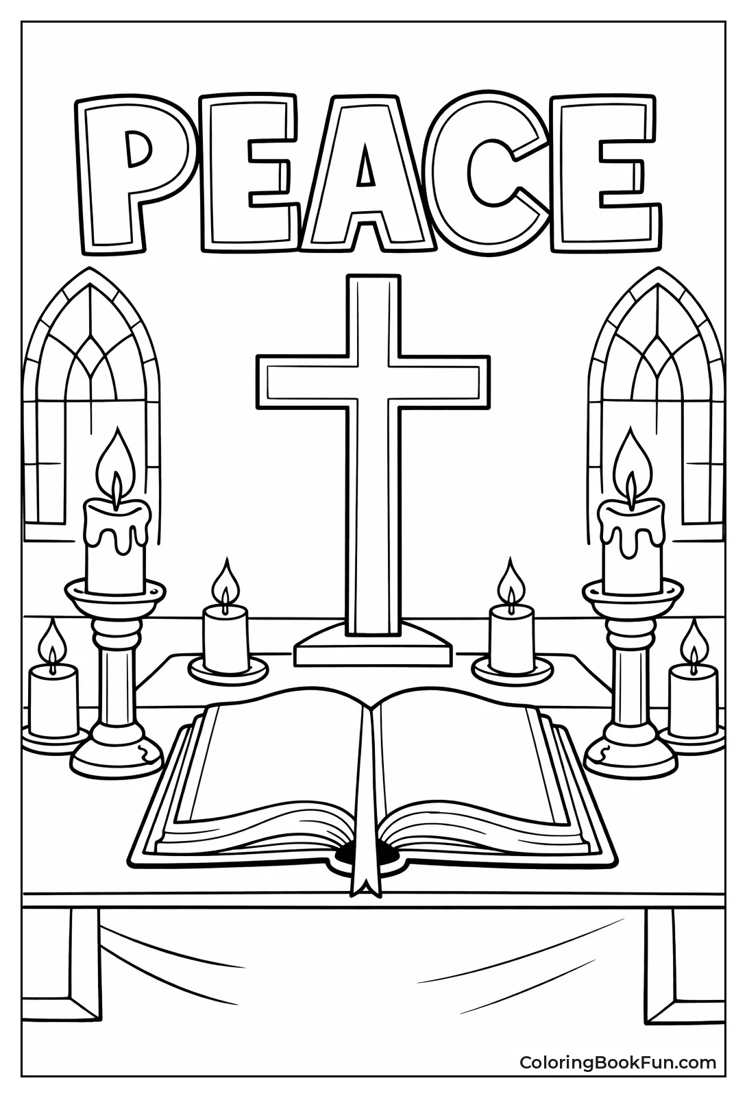 Altar with Bible Candles