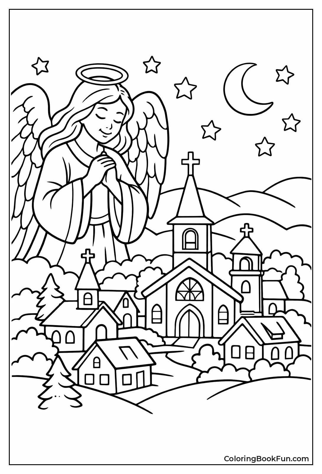 Angel Guards Sleeping Village