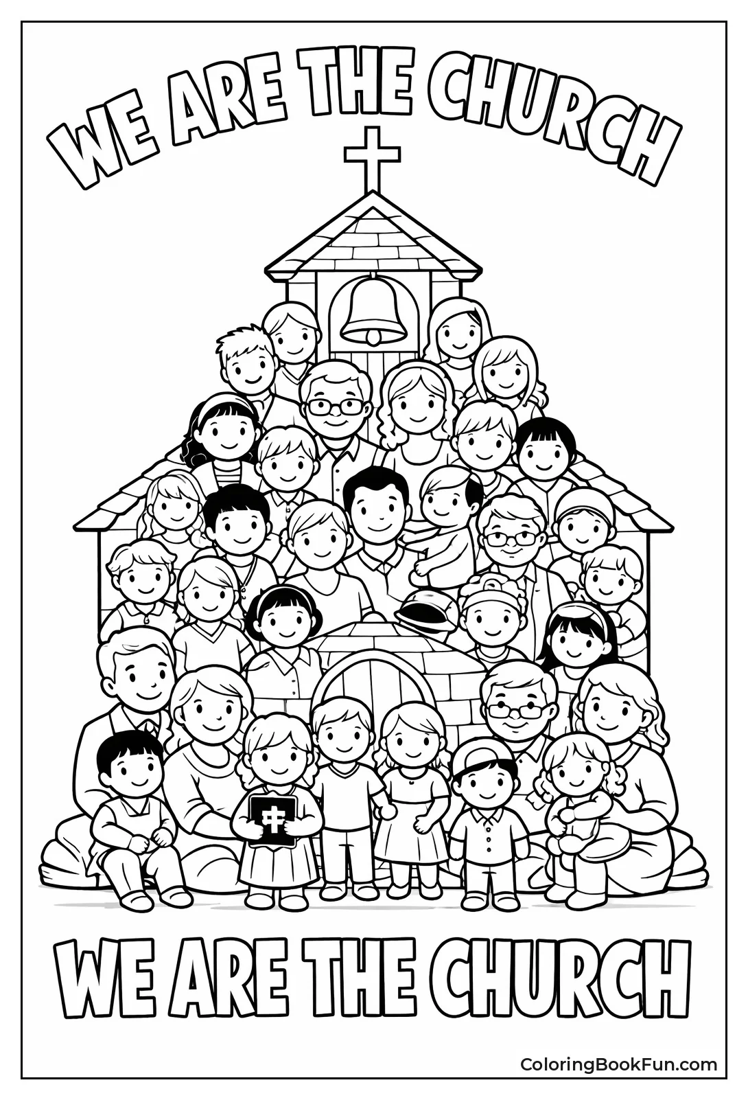 People Form Church Shape