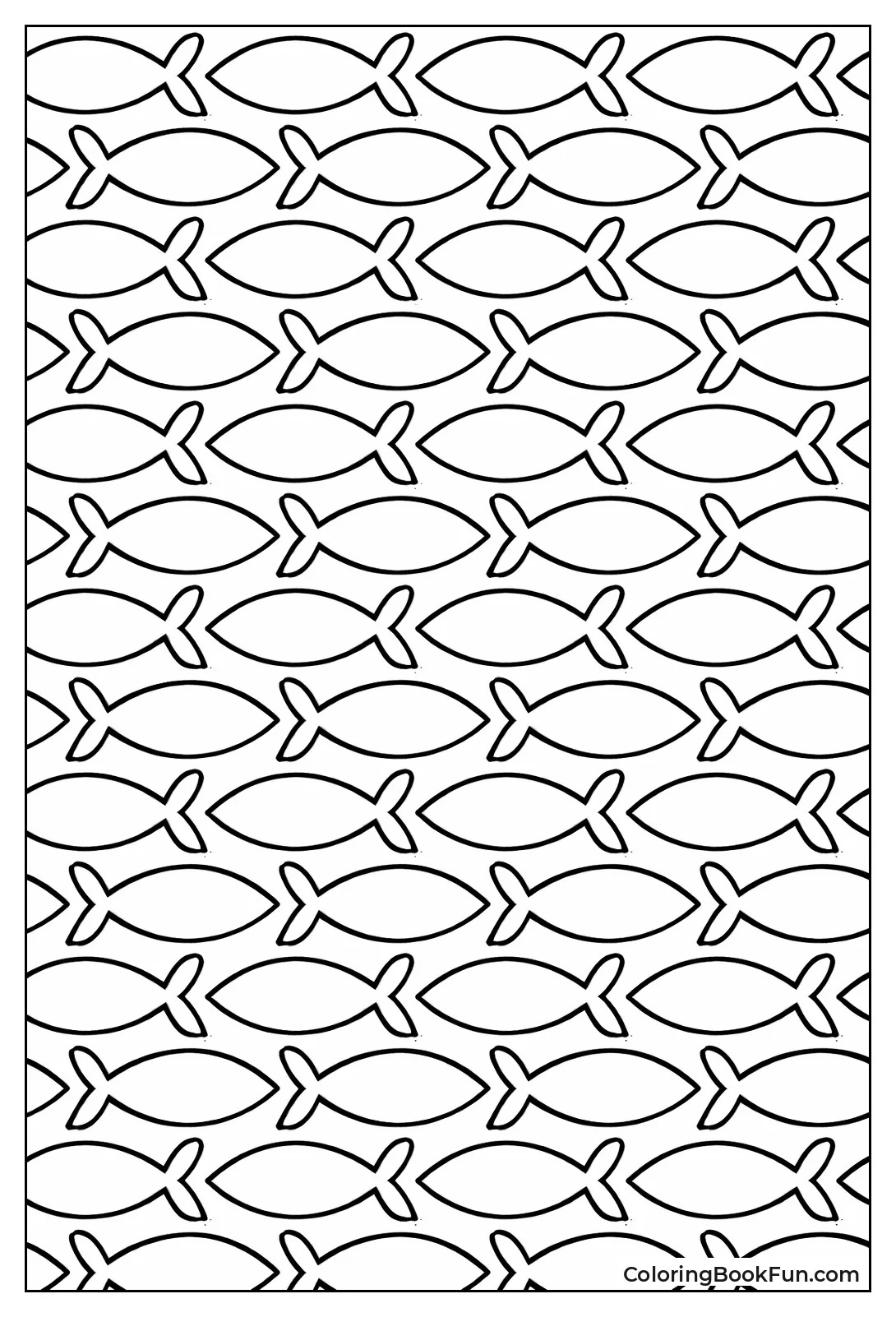 Pattern of Fish Symbols
