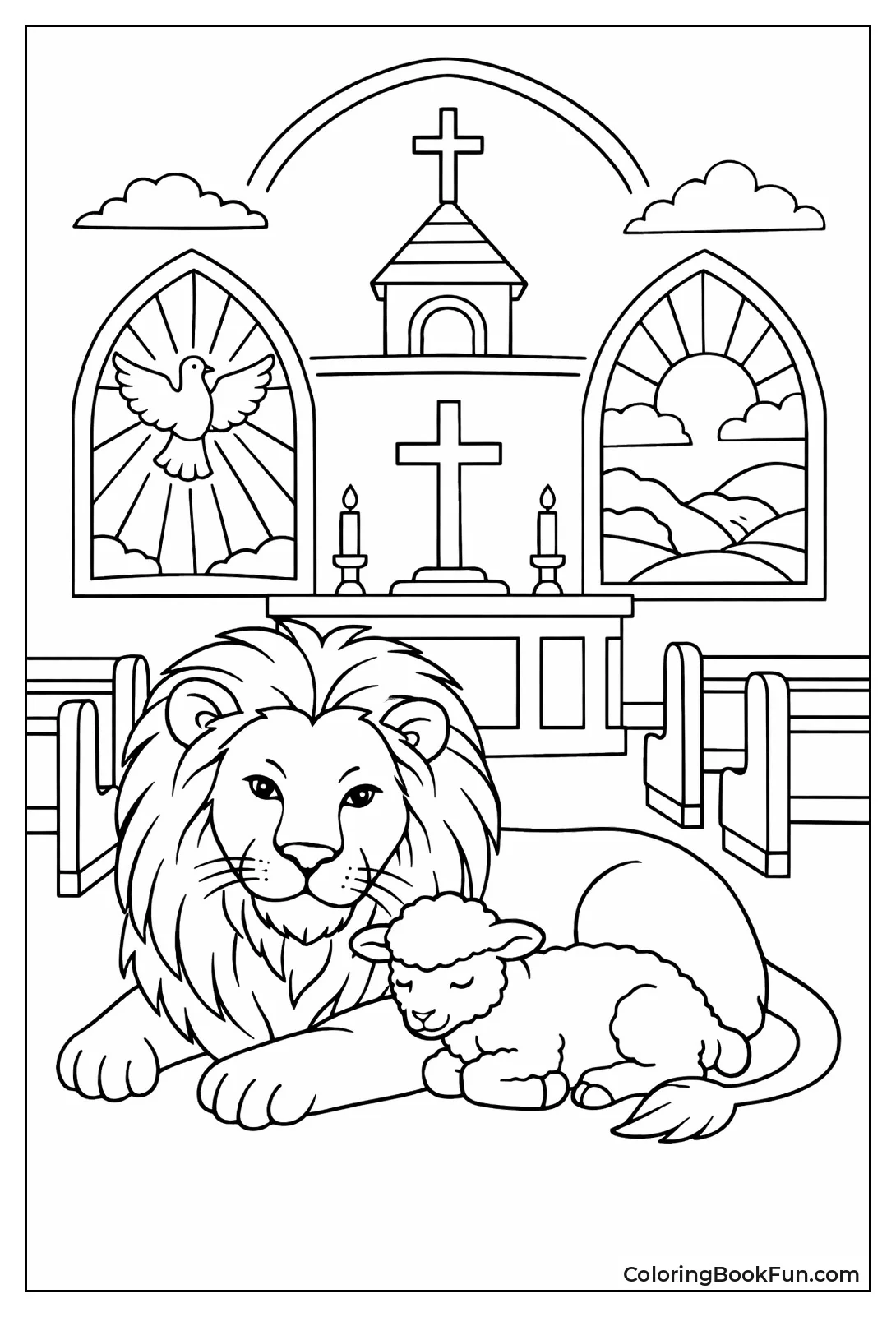 Lion Rests with Lamb