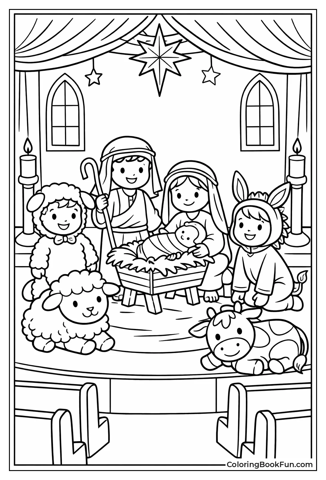 Kids in Nativity Play