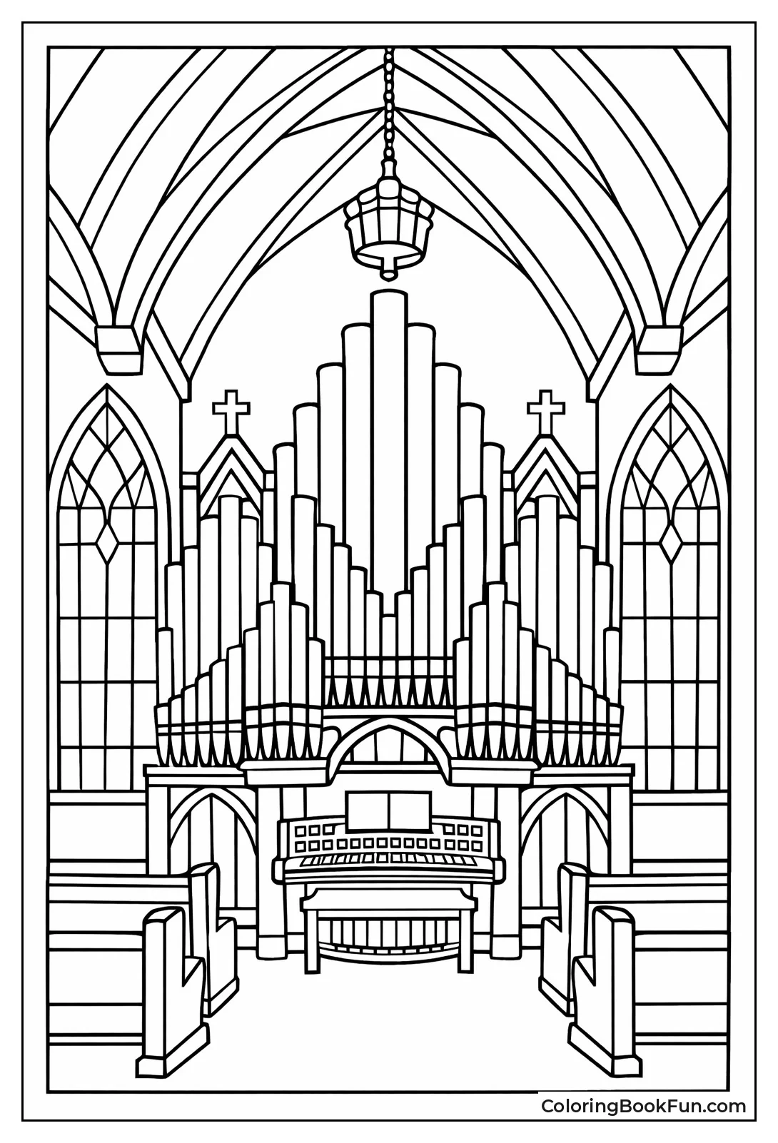 Tall Church Organ Pipes