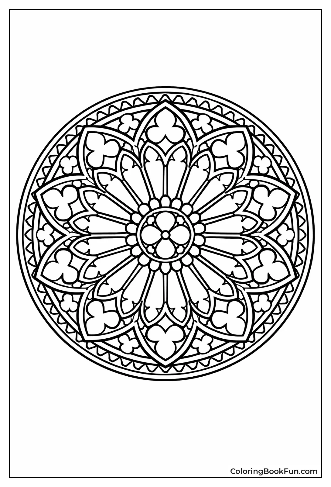 Round Rose Window Design