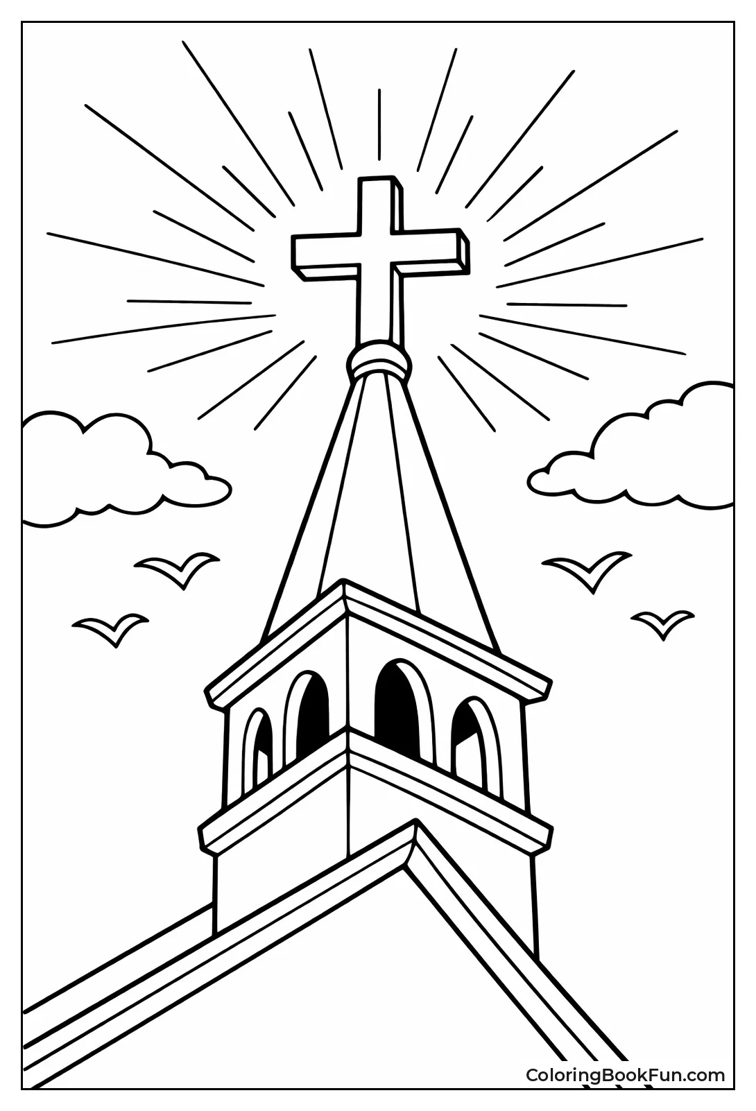 Steeple Tops with Tall Cross