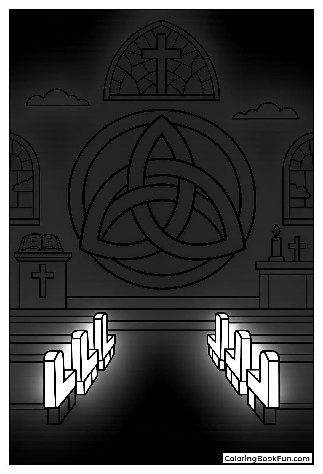 Trinity Knot in Circle