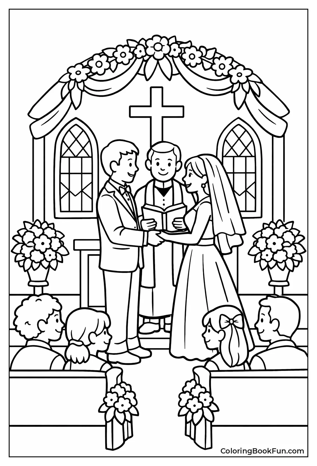 Wedding at Church Altar