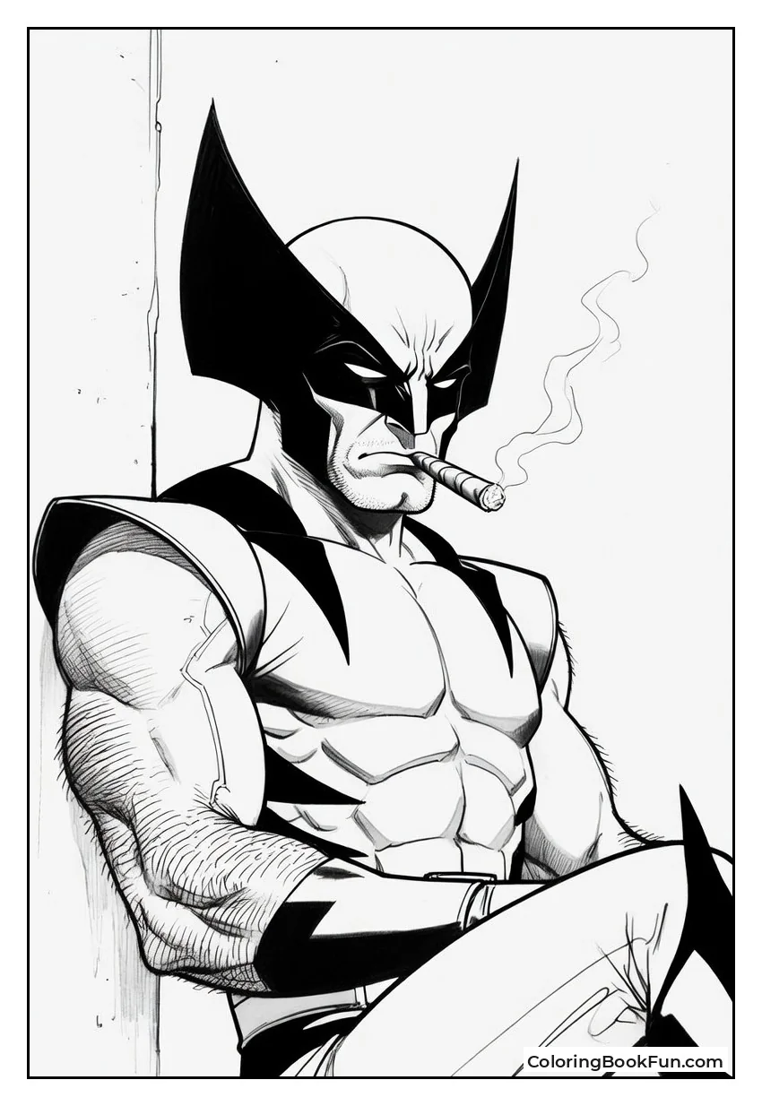 Wolverine Puffs Cigar Casually