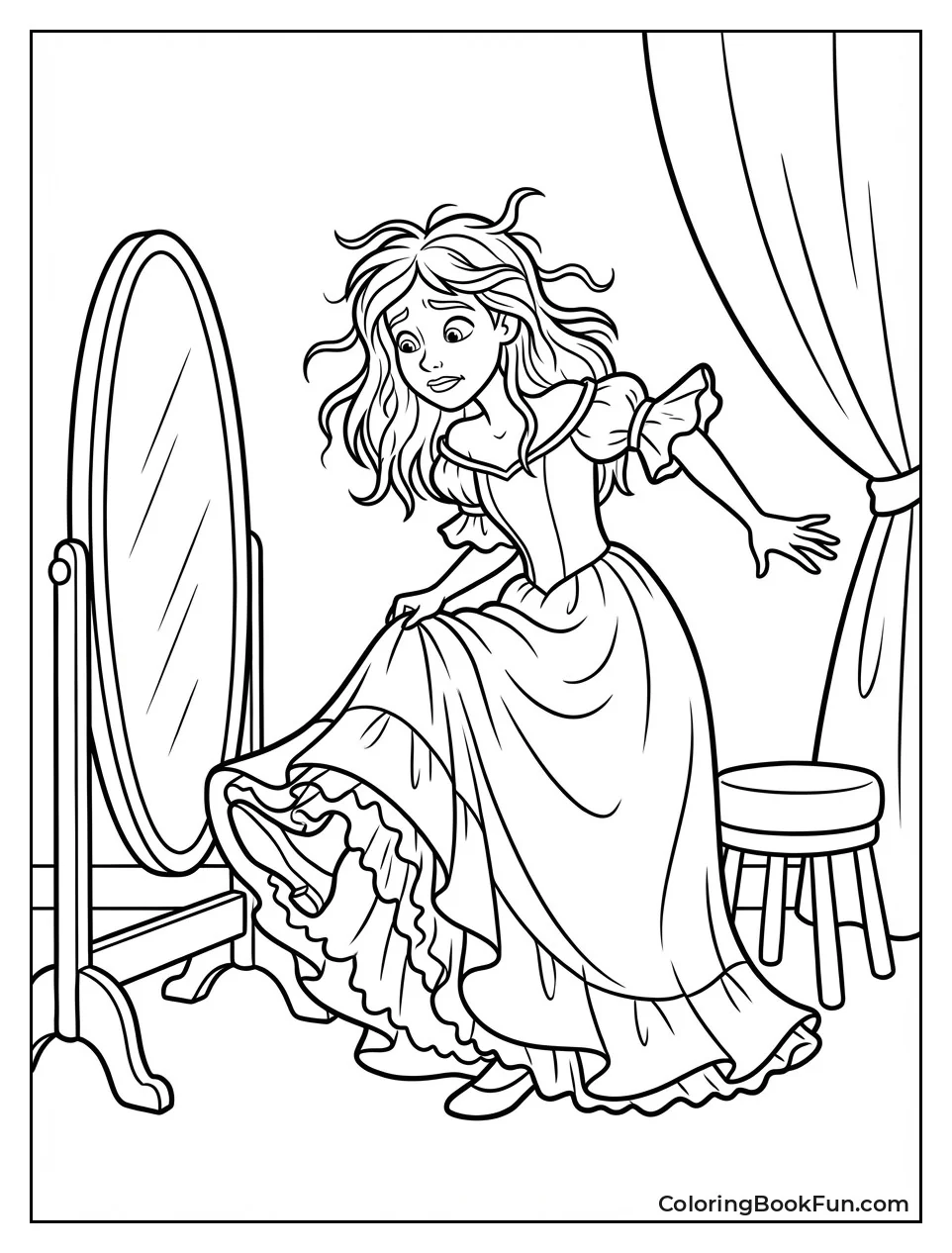 Anastasia Trying on Dress