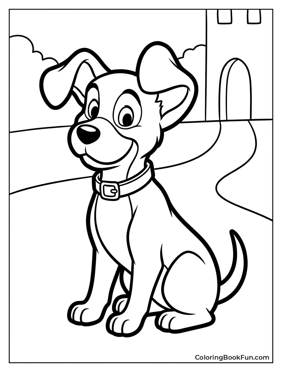 Bruno Sitting with Collar