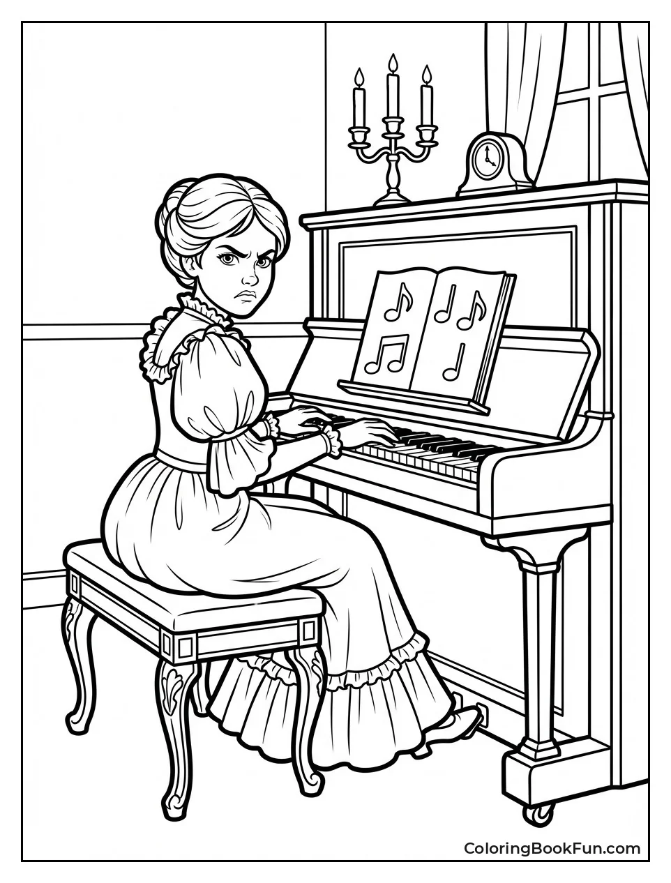 Drizella Playing Piano Keys