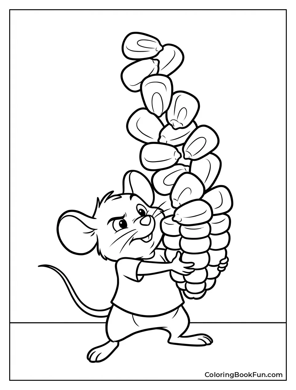 Gus Carries Tall Corn Stack